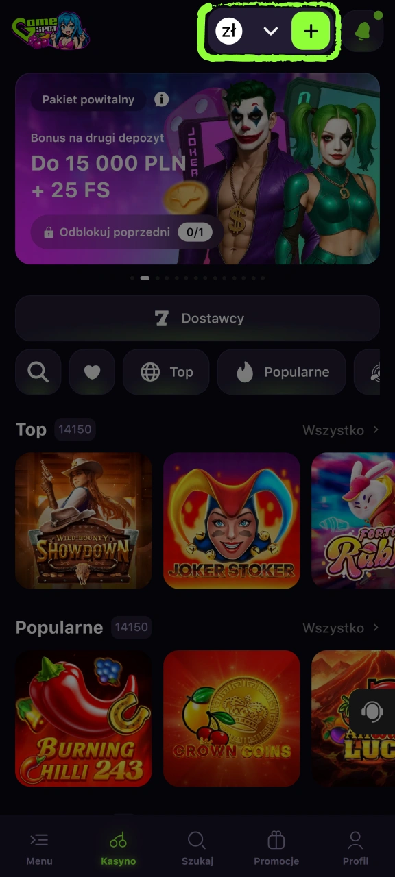Przejdź do sekcji menu konta i otwórz kasjera w Gamespot.