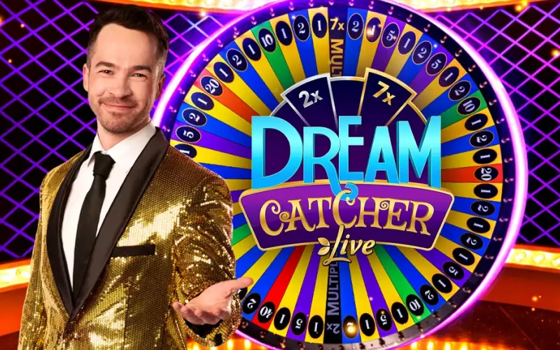 Zakręć kolorowym kołem i wygrywaj w grze Dream Catcher w kasynie na żywo Gamespot.