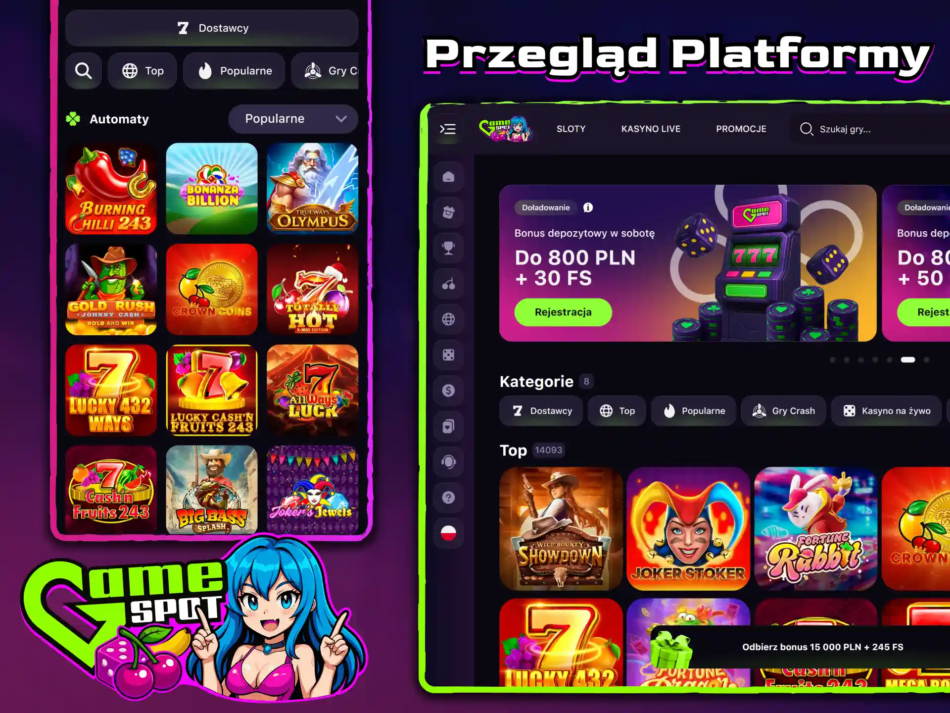 Zapoznaj się z funkcjami platformy Gamespot.