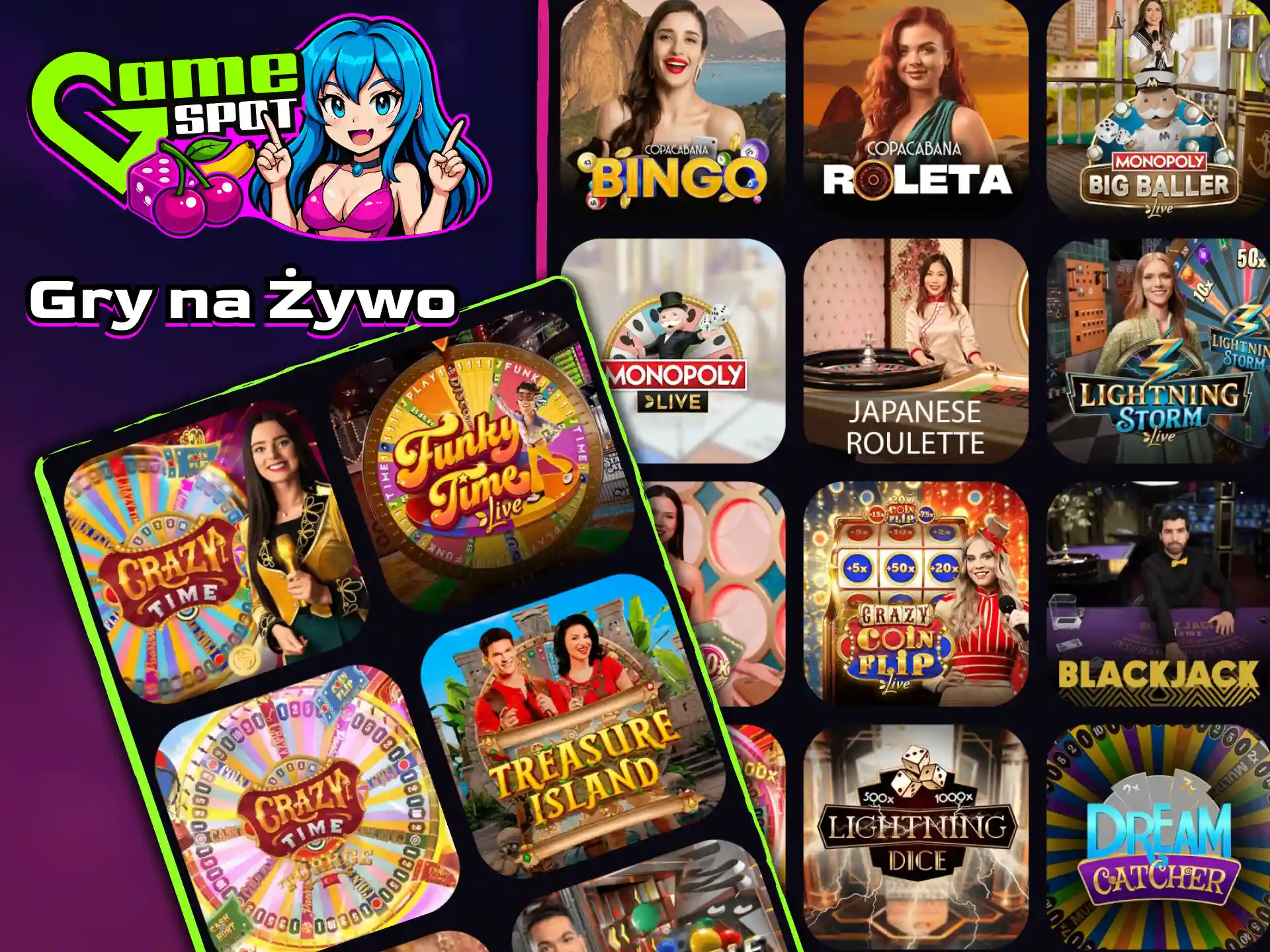 Zacznij grać z krupierami na żywo w sekcji kasyna na żywo w serwisie Gamespot.