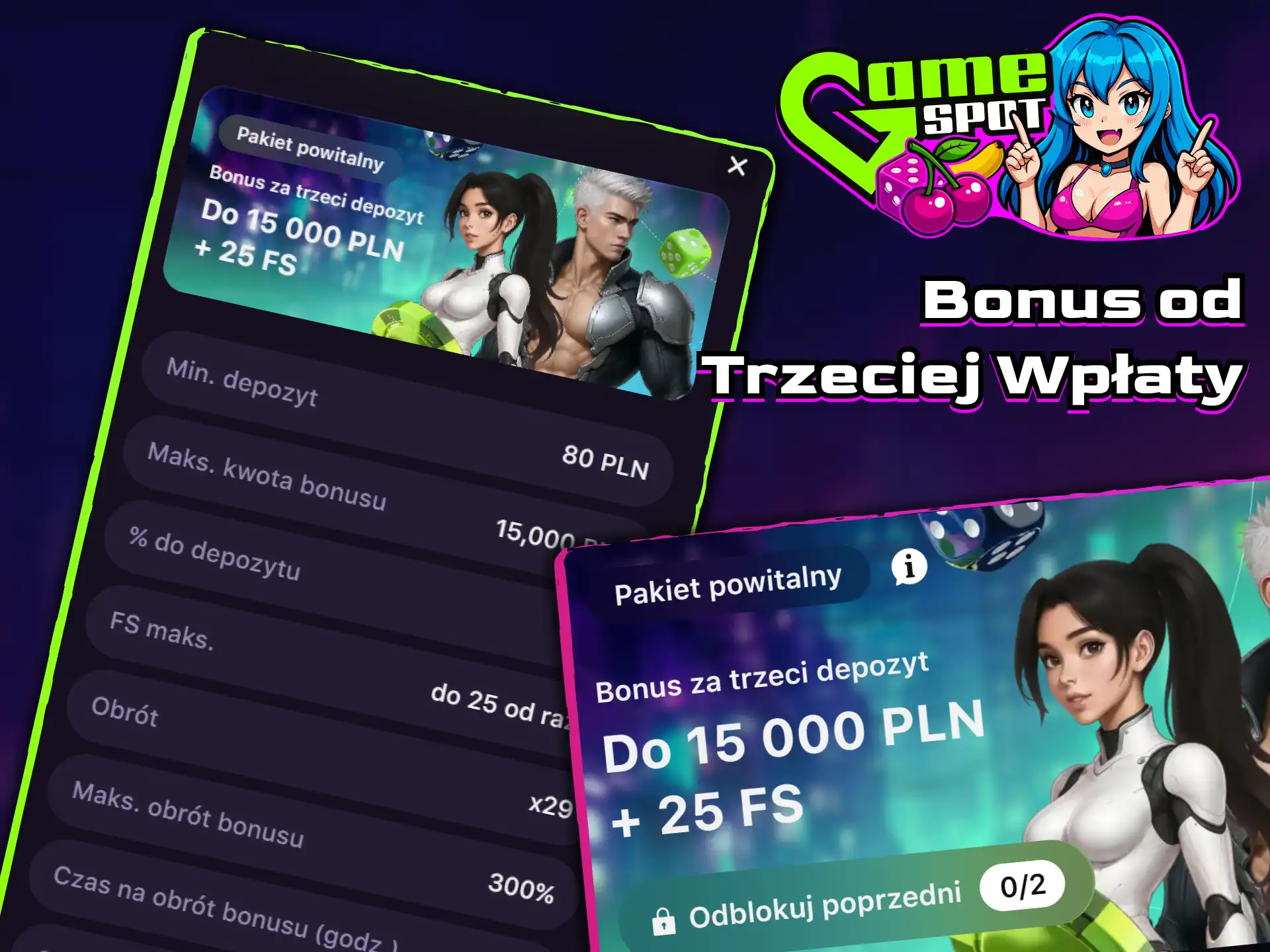 Skorzystaj z kolejnego doładowania i zgarnij bonus od trzeciego depozytu w Gamespot.