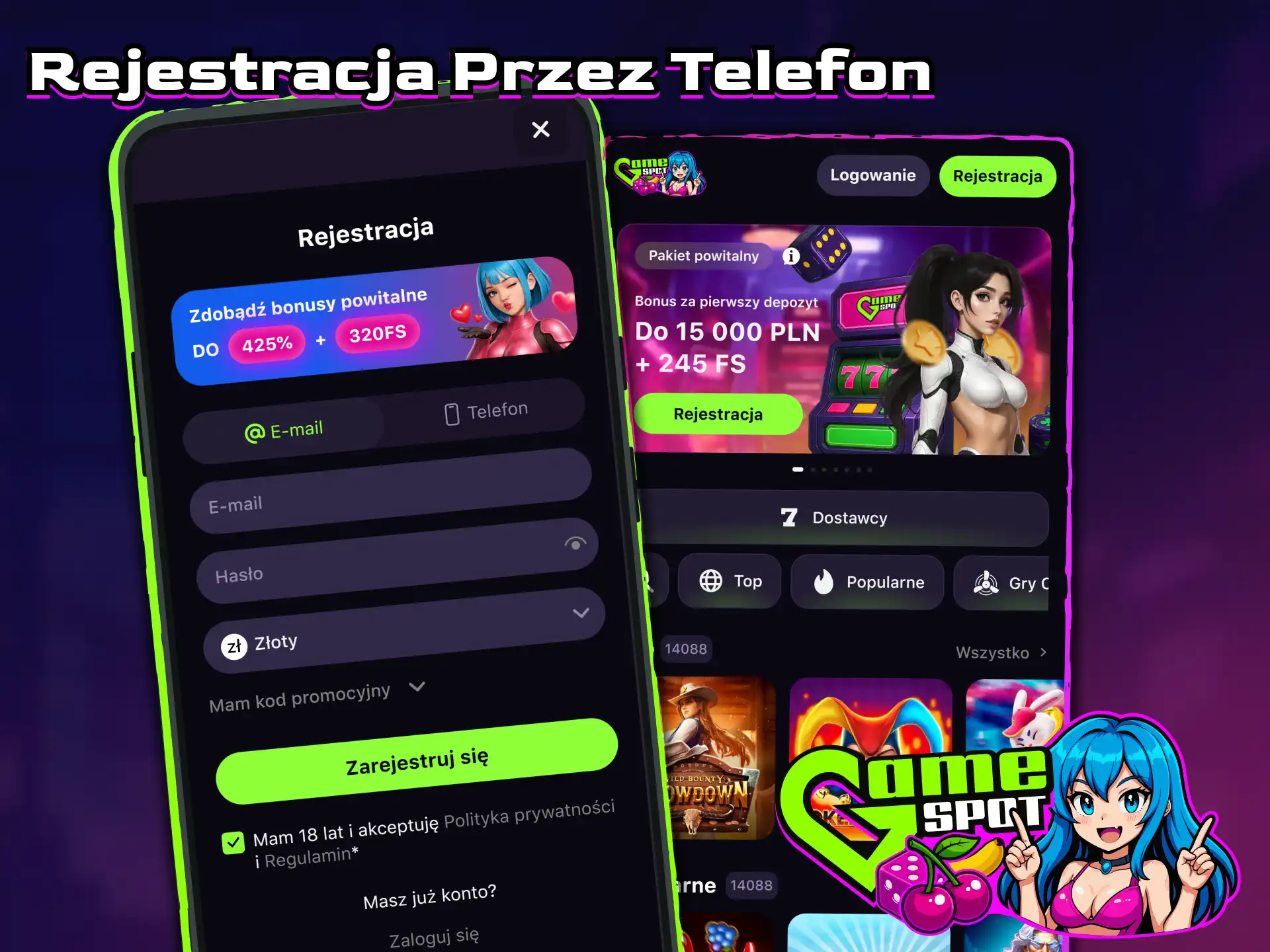 Utwórz konto bezpośrednio na smartfonie w serwisie Gamespot.