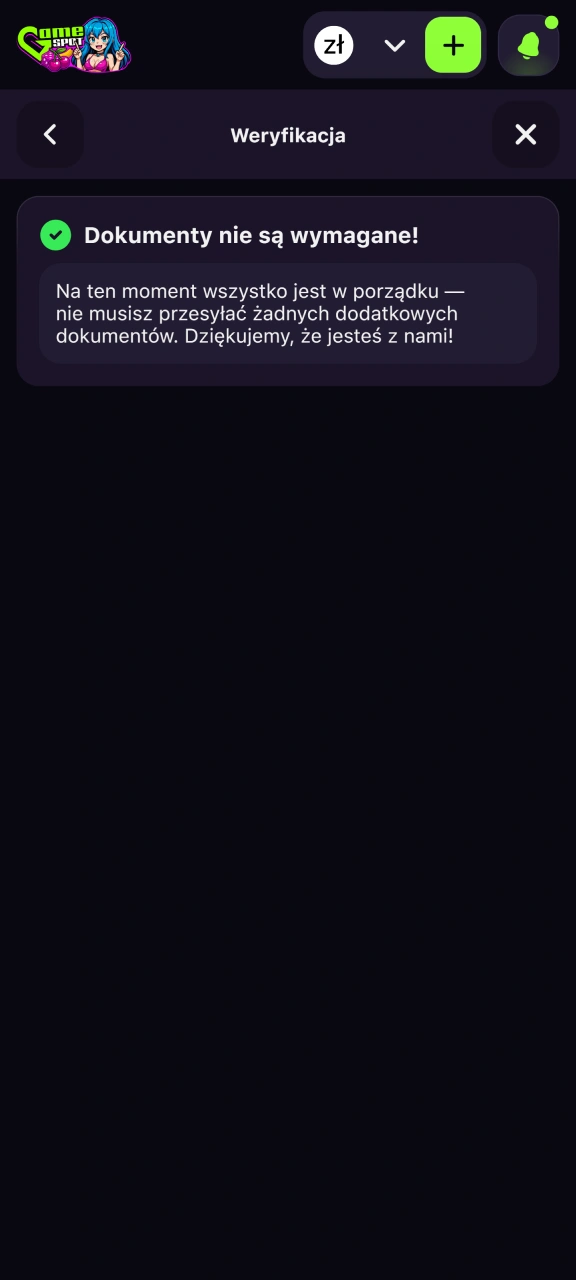 Prześlij wymagane dokumenty tożsamości, jeśli na Gamespot wymagana jest weryfikacja konta.